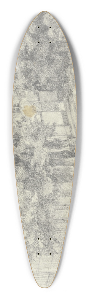 Louis Eysen - Torhaus zum Schloss Kleinheubach 39.3 inch art pintail longboard deck