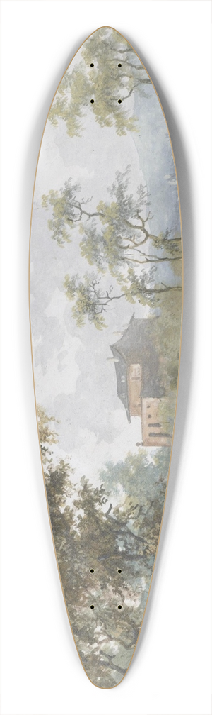 Louis Gabriel Moreau - The Rustic River Ford 39.3 inch art pintail longboard deck