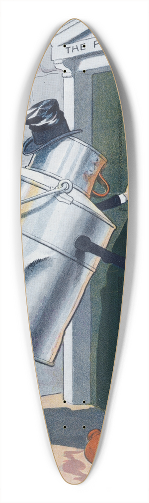 Louis Glackens - The full dinner-pail 39.3 inch art pintail longboard deck