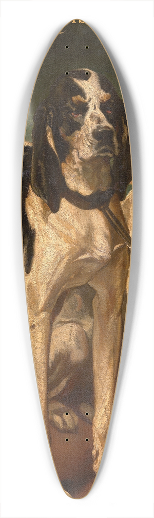 Louis-Godefroy Jadin - Two Dogs 39.3 inch art pintail longboard deck