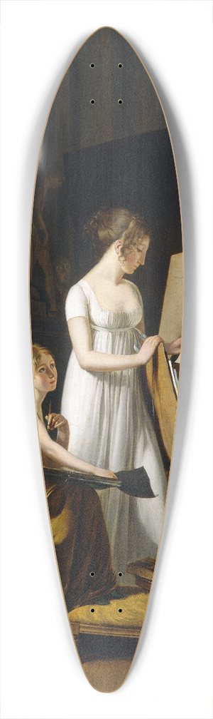 Louis Lopold Boilly - A Painters Studio 39.3 inch art pintail longboard deck