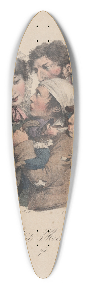 Louis Lopold Boilly - The Little Beggar 39.3 inch art pintail longboard deck