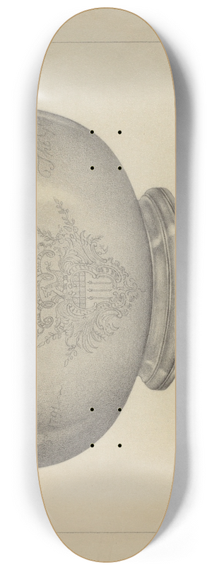 Giacinto Capelli - Silver Baptismal Bowl 8.25 inch art skate deck