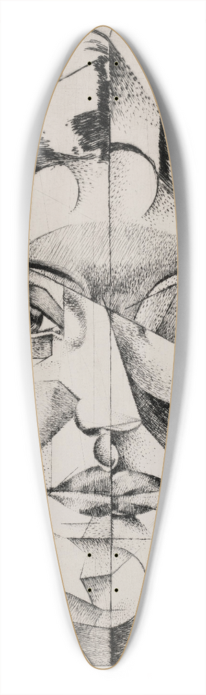Louis Marcoussis - La belle martiniquaise 39.3 inch art pintail longboard deck