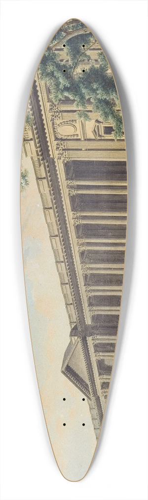 Louis-Pierre Baltard - La colonnade du Louvre, vers 1800, du cot de la terrasse des Feuillants. 39.3 inch art pintail longboard deck