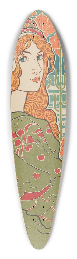 Louis Rhead - Jane 39.3 inch art pintail longboard deck