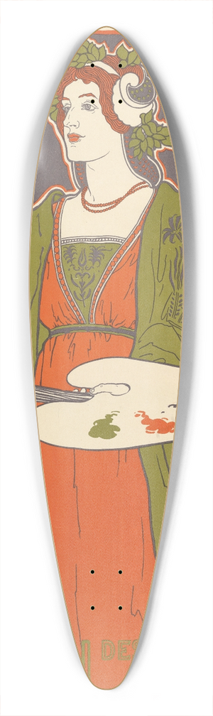 Louis Rhead - Salon des cent 39.3 inch art pintail longboard deck