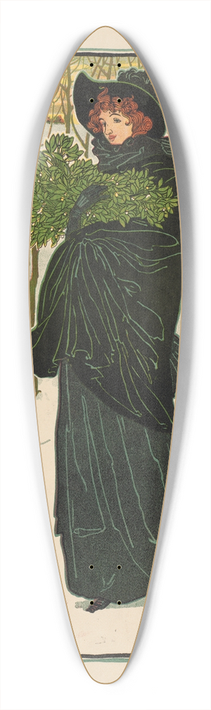 Louis Rhead - Scribners for Xmas 39.3 inch art pintail longboard deck