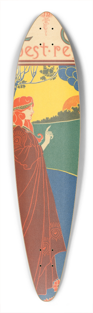 Louis Rhead - The Sun 39.3 inch art pintail longboard deck
