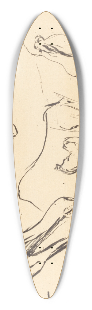 Lovis Corinth - Animal Studies (Verschiedene Tierstudien) 39.3 inch art pintail longboard deck
