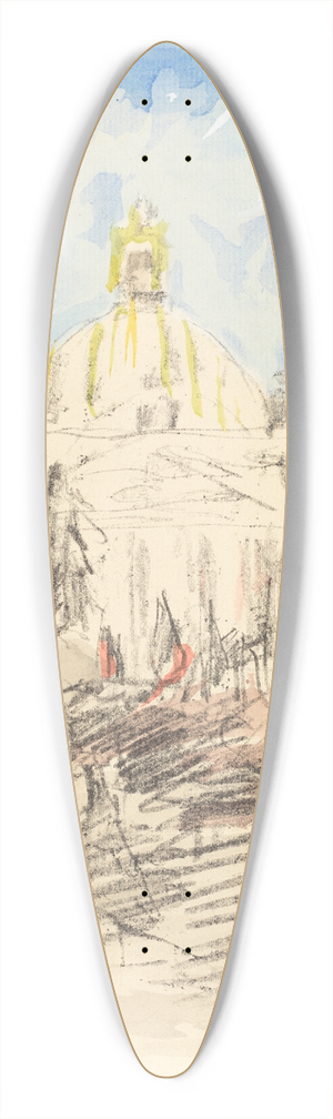 Lovis Corinth - Bismarckfeier 39.3 inch art pintail longboard deck