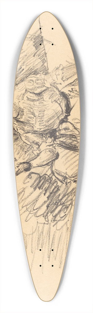 Lovis Corinth - Girl Reading (Lesendes Mdchen) 39.3 inch art pintail longboard deck