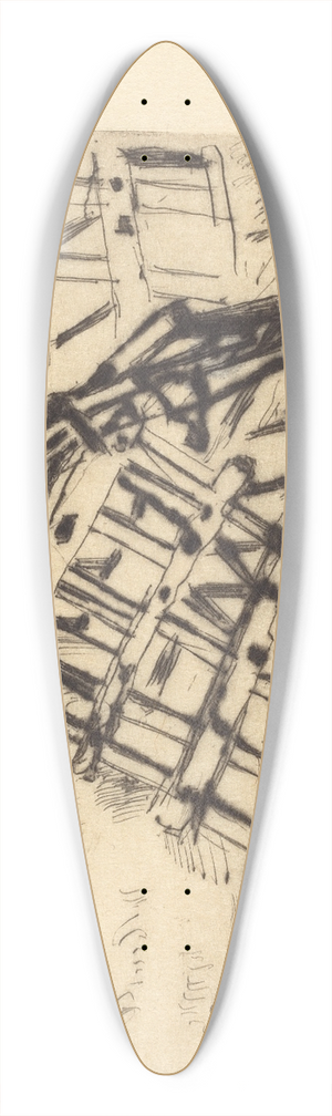 Lovis Corinth - Harrow (Egge) 39.3 inch art pintail longboard deck