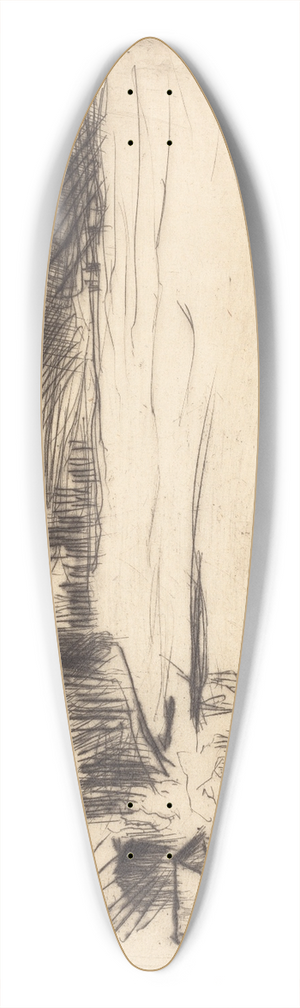 Lovis Corinth - On Walchen Lake (Am Walchensee) 39.3 inch art pintail longboard deck