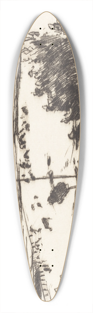 Lovis Corinth - Seascape (Kste) 39.3 inch art pintail longboard deck