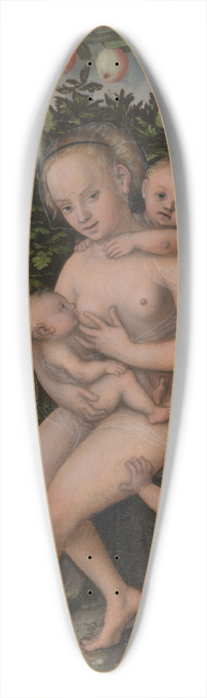Lucas Cranach the Elder - Charity 39.3 inch art pintail longboard deck
