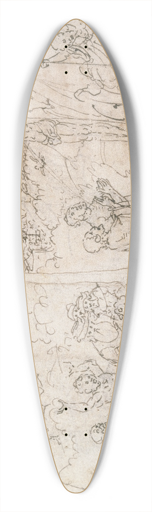 Lucas Cranach the Elder - Law and gospel 39.3 inch art pintail longboard deck