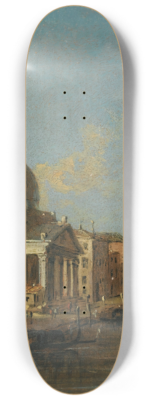 Giacomo Guardi - Venice, A View Of The Grand Canal With The Church Of San Simeone Piccolo 8.25 inch art skate deck