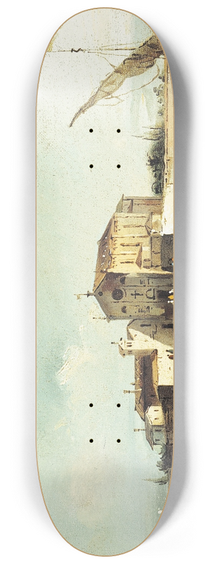 Giacomo Guardi - Vue de lle de San Cristoforo di Murano 8.25 inch art skate deck
