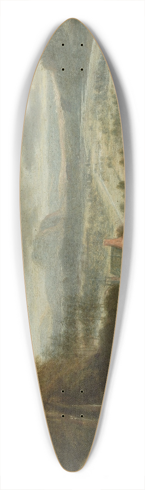 Lucas van Uden - Pastoral landscape 39.3 inch art pintail longboard deck
