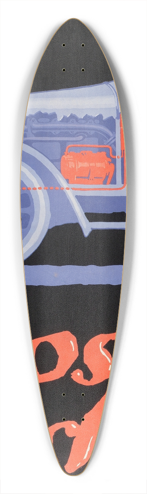 Lucian Bernhard - Bosch-Licht 39.3 inch art pintail longboard deck