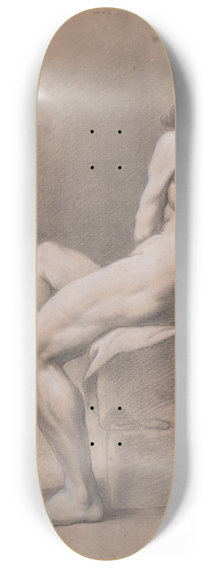 Giacomo Zoboli - Finished Academy Study of a Seated Male Figure 8.25 inch art skate deck Giacomo Zoboli - Finished Academy Study of a Seated Male Figure 8.25 inch art skate deck