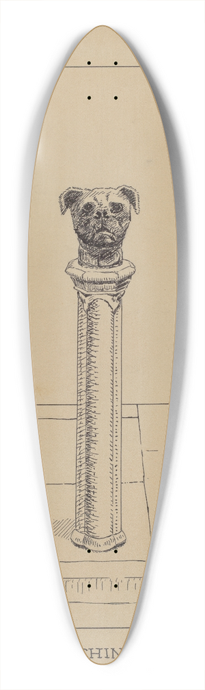 Lucien Verbeke - Cast Iron Hitching Post 39.3 inch art pintail longboard deck