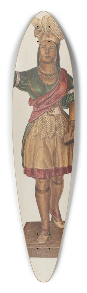 Lucille Lacoursiere - Cigar Store Indian 39.3 inch art pintail longboard deck