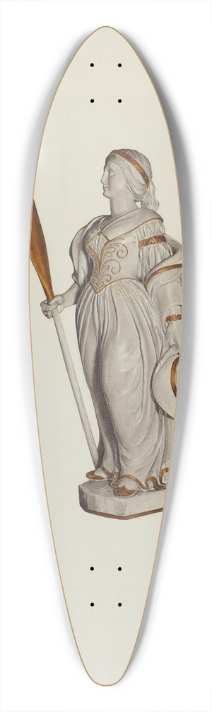 Lucille Lacoursiere - Figurehead 39.3 inch art pintail longboard deck