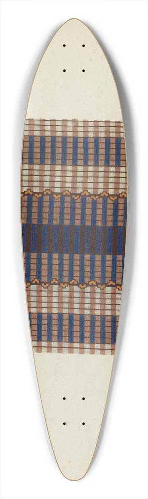 Lucille Lacoursiere - Textile Print 39.3 inch art pintail longboard deck