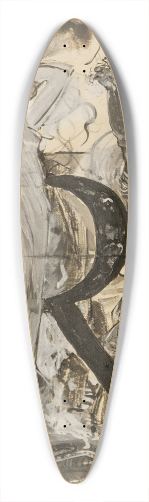 Luc-Olivier Merson - Lettre orne R. 39.3 inch art pintail longboard deck