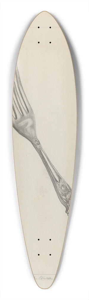 Ludmilla Calderon - Silver Fork (Rogers Silverware) 39.3 inch art pintail longboard deck