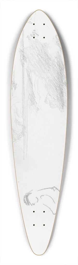 Ludvig Karsten - Figurriss; landskap 39.3 inch art pintail longboard deck