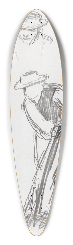 Ludvig Karsten - Hode; mann som slr gress 39.3 inch art pintail longboard deck
