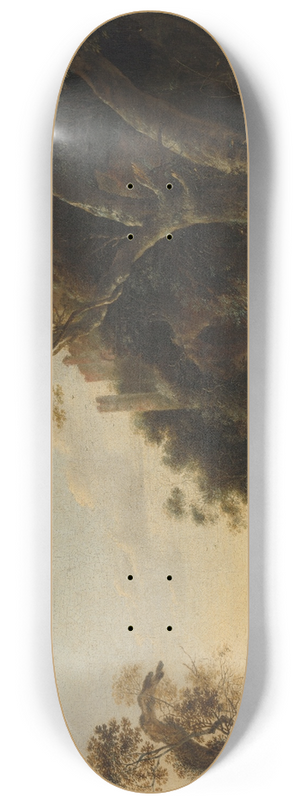 Gijsbert Gillisz. de Hondecoeter - Landscape with Herdsmen 8.25 inch art skate deck