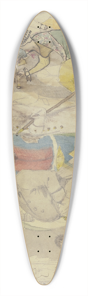 Ludwig Emil Grimm - Kunstbeschauung 39.3 inch art pintail longboard deck
