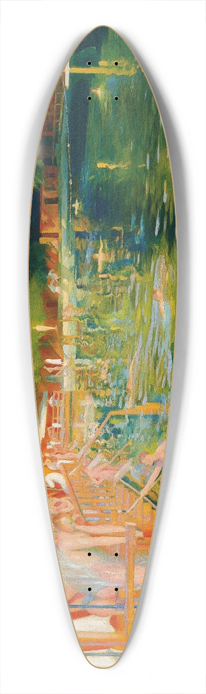 Ludwig Ferdinand Graf - Schwimmbad 39.3 inch art pintail longboard deck
