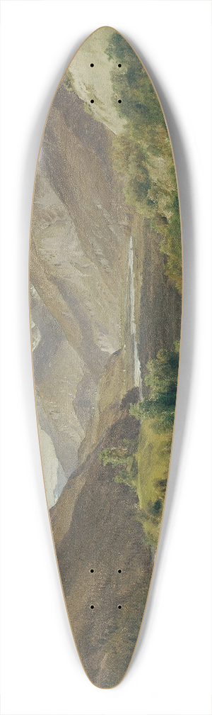 Ludwig Halauska - Tal mit Gebirge 39.3 inch art pintail longboard deck