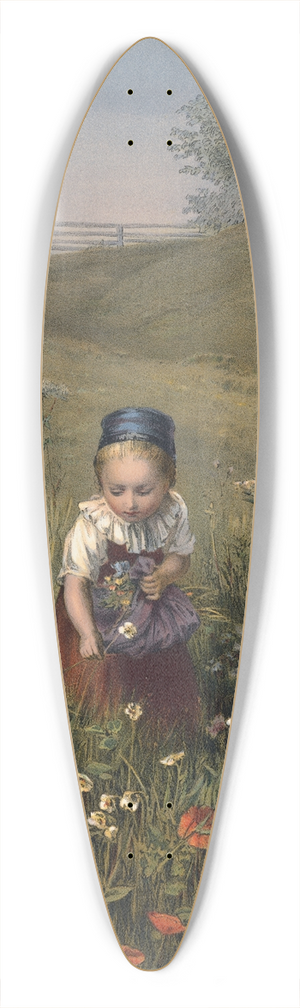 Ludwig Knaus - Spring Flowers 39.3 inch art pintail longboard deck
