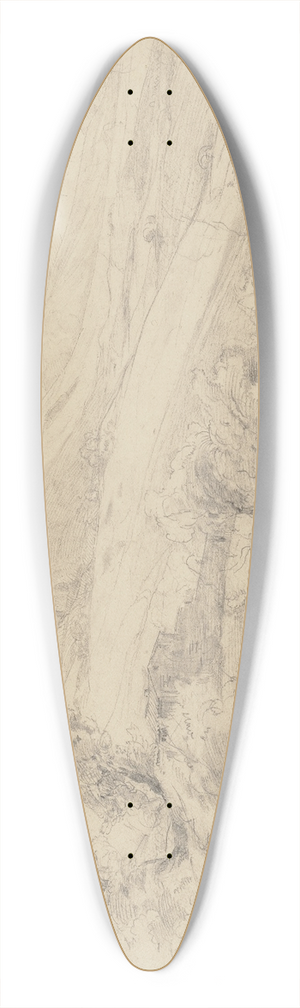 Ludwig Metz - Olevano, Monte Serone 39.3 inch art pintail longboard deck