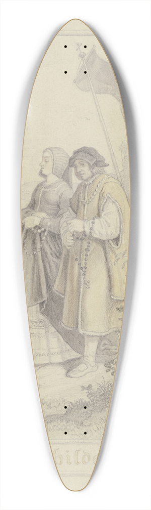 Ludwig Richter - Richilde 39.3 inch art pintail longboard deck