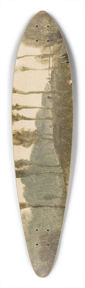 Ludwig Willroider - Forest landscape with water 39.3 inch art pintail longboard deck