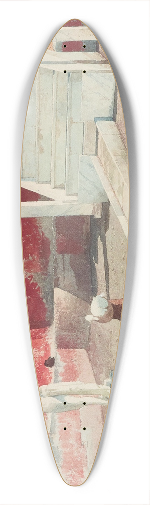 Luigi Bazzani - View into a House with Atrium, Pompeii 39.3 inch art pintail longboard deck