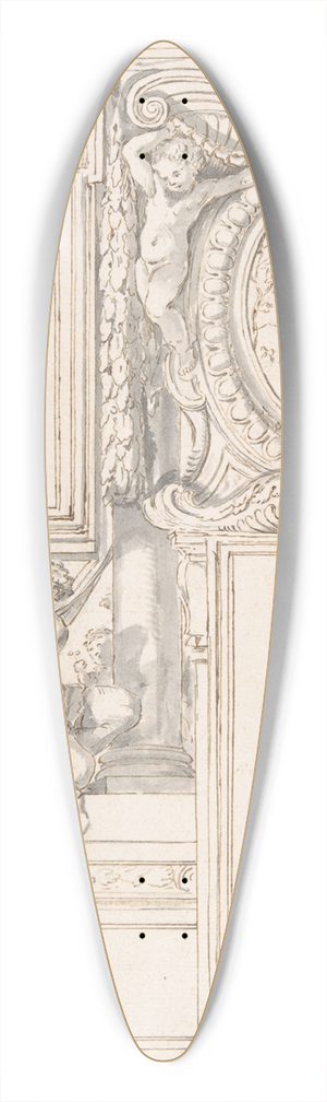 Luigi Garzi - Design Wall Elevation with Stucco and Painted Decorations 39.3 inch art pintail longboard deck