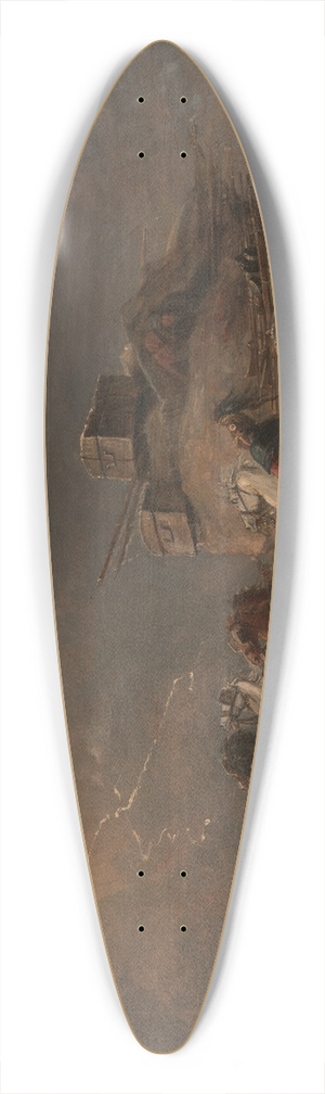 Luke Clennell - Baggage Wagons in a Thunderstorm 39.3 inch art pintail longboard deck