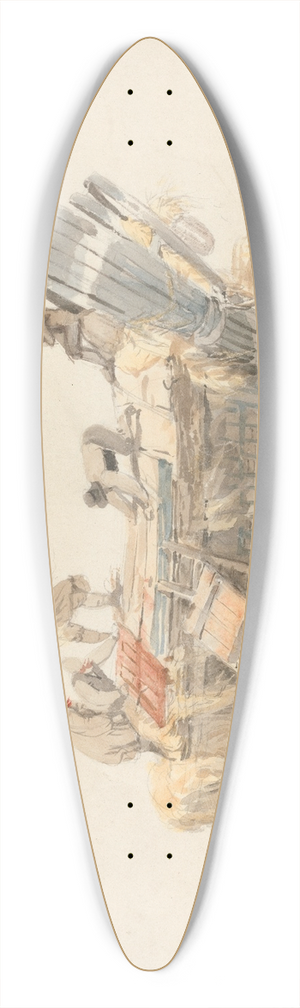 Luke Clennell - Loading a Wagon 39.3 inch art pintail longboard deck