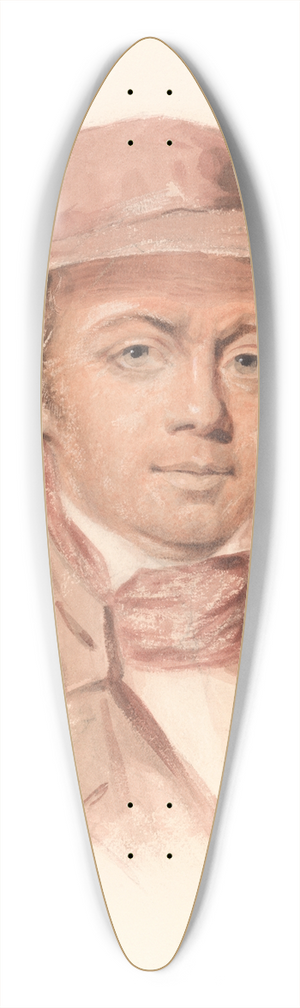 Luke Clennell - Man in a Brimmed Hat 39.3 inch art pintail longboard deck