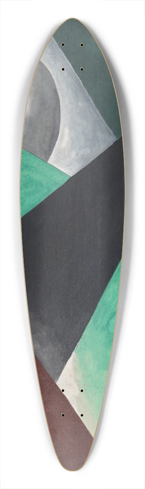 Lyubov Popova - PainterlyArchitectonic 39.3 inch art pintail longboard deck