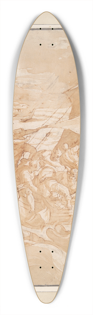 Maerten De Vos - Jonah ThrownOverboard 39.3 inch art pintail longboard deck