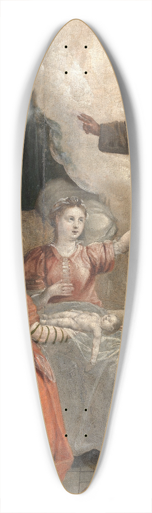 Maerten De Vos - Saint Didacus Helps with a Difficult Birth 39.3 inch art pintail longboard deck